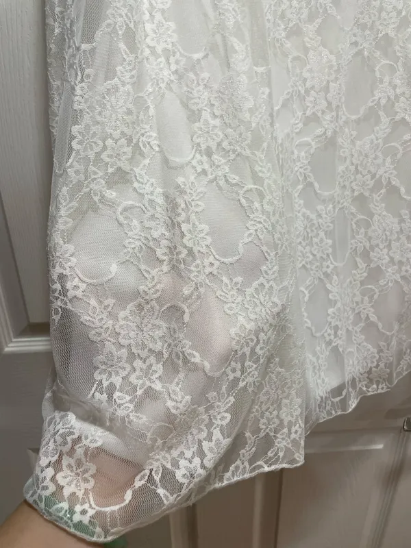 White midi skirt lace Size M - Image 2