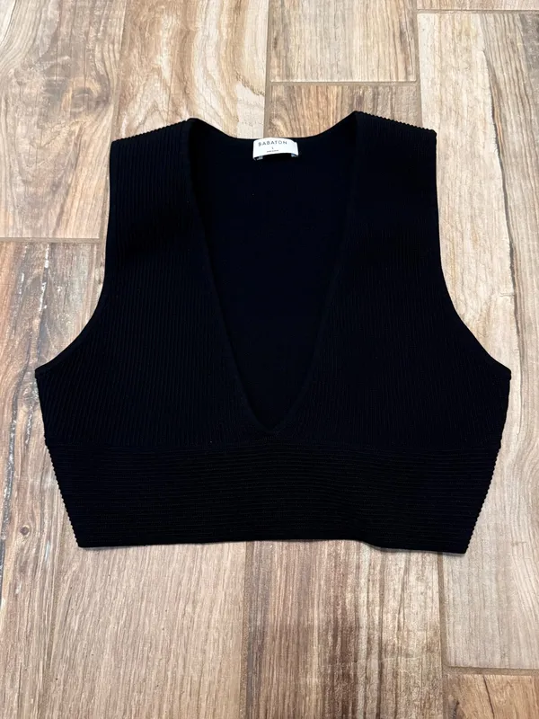 Aritza Babaton Sculpt Knit V-Neck Tank - Image 2