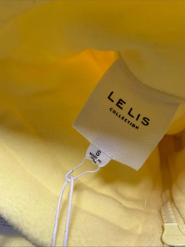 "The Beth" Yellow Lemon Hoodie Soft Fleece Jacket size S NWT oversized - Image 8