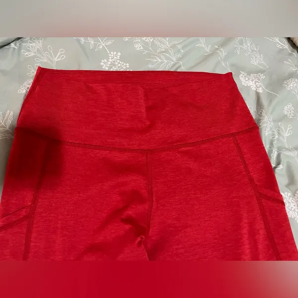 Aerie Vibrant Red Leggings Sz L - Image 4