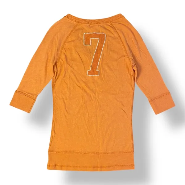Abercrombie‎ & Fitch Vintage Y2K 3/4 Sleeve Sweater Womens Size S Orange - Image 5