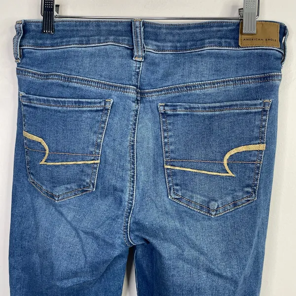 American Eagle Hi Rise Jegging Jeans Next Level Stretch Slim Skinny Ankle 8 - Image 7