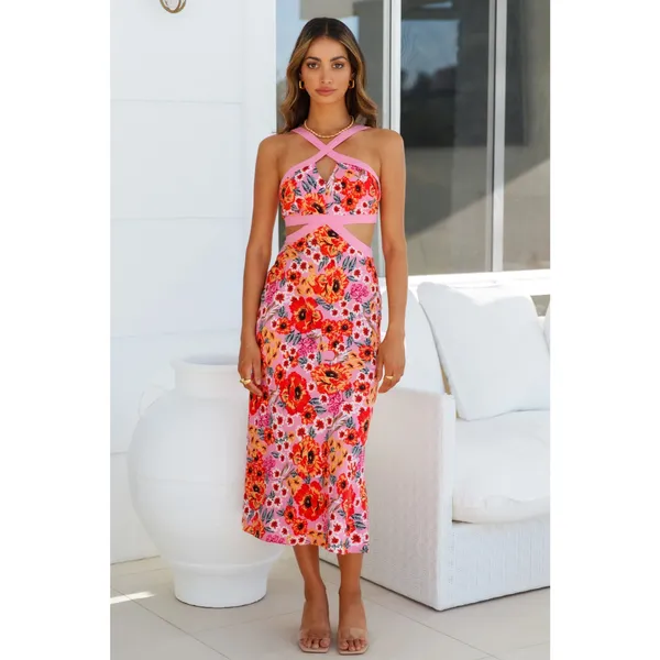 Hello Molly Cutely Preppy Floral Midi Dress - Image 2