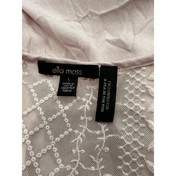 ELLA MOSS For Pea in the Pod Lace‎ Top Shirt Pink Womens Maternity Large L Blush - Image 3
