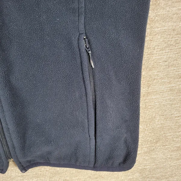 American Eagle Performance Fleece Vest Medium Navy Blue Rear Full Zip Pocket - Image 8