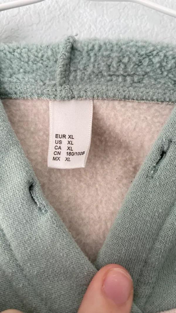 light green and cream colored cactus hoodie - Image 2