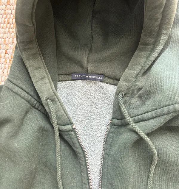 Brandy Melville Christy Hoodie Zip Up - Image 3