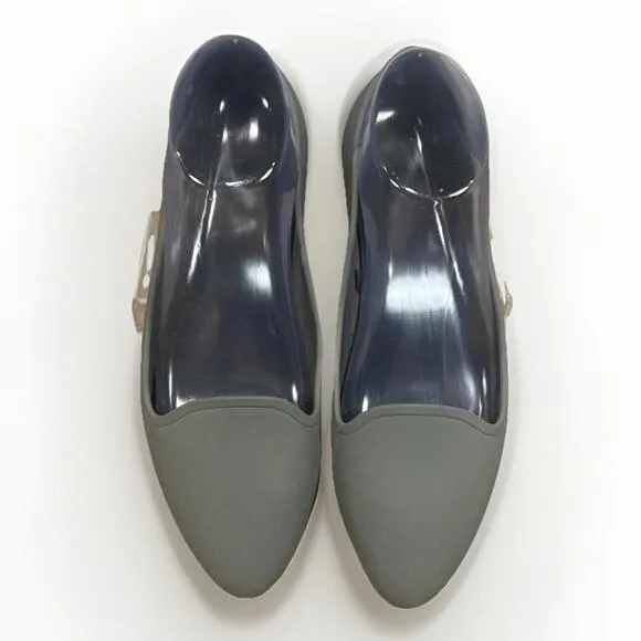 Crocs Eve Gray Ballet Flat Size W8 Iconic Comfort Pointed - Image 2