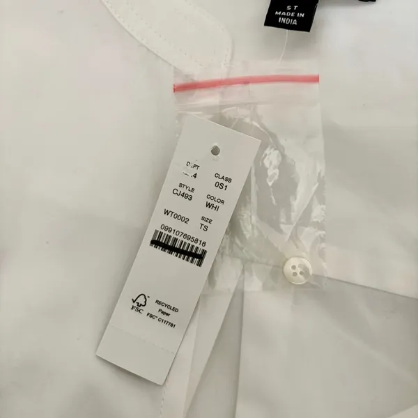 NWT!! J. CREW Delilah Dress‎ Cotton Poplin Solid White Mini Ruffle Small Tall ST - Image 13