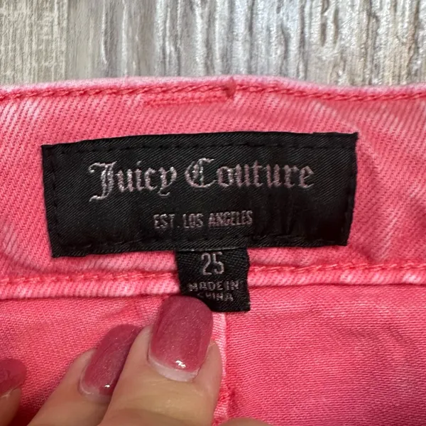 Juicy Couture Pink Acid Washed Straight Leg Jeans NWT Women’s Size 25” - Image 6