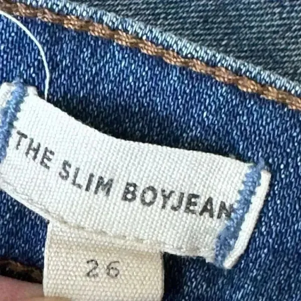 Madewell slim boyjean denim distressed jeans High rise, ripped SZ 26 # 1833 - Image 8