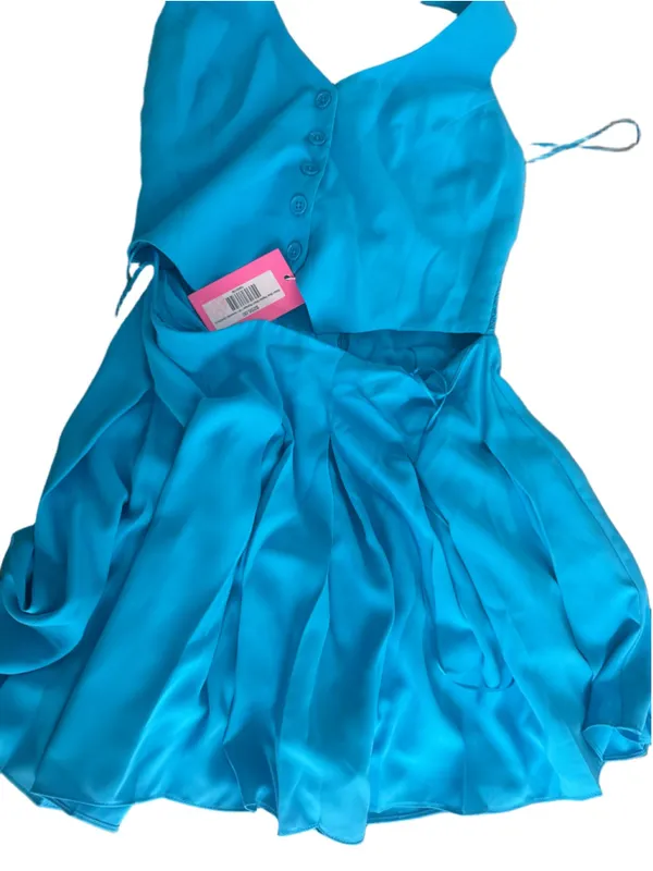 amanda uprichard Safari Blue Payton Skort Romper medium - Image 5