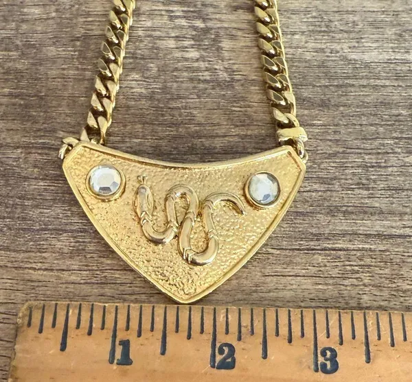 Snake Pendant Necklace LARGE Gold Tone Year of The Snake Reputation Taylor Swift - Image 4