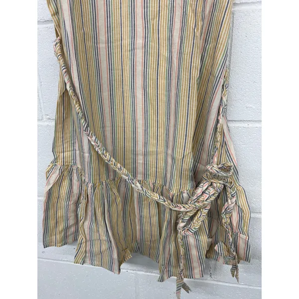Marine Layer Sz M Laney Multicolor Striped Belted Beachy Ruffle Mini Dress - Image 7