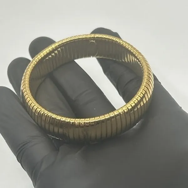 Vintage Stretchy Gold Bracelet Womens 6.5 Inch Adjustable Dainty Stackable - Image 4