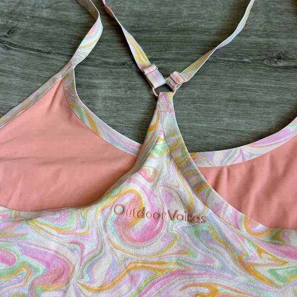 Outdoor Voices Tie Dye Sherbet Swirl Printed Fun Colorful Athletic Dress Size XS - Image 9