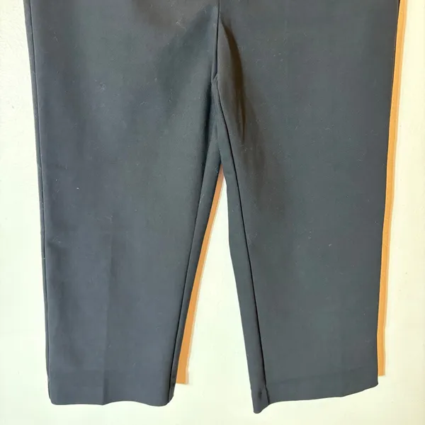 LOFT Petites Black‎ High Waist Button Fly Cropped Wide Leg Pants Size 2P - Image 3