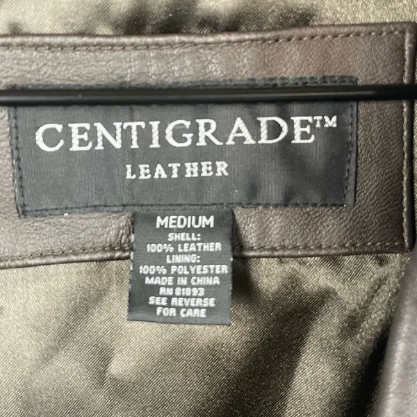 Vintage 90s Y2K Centigrade Leather Trench Coat Womens Size Medium Zip Out Lining - Image 7