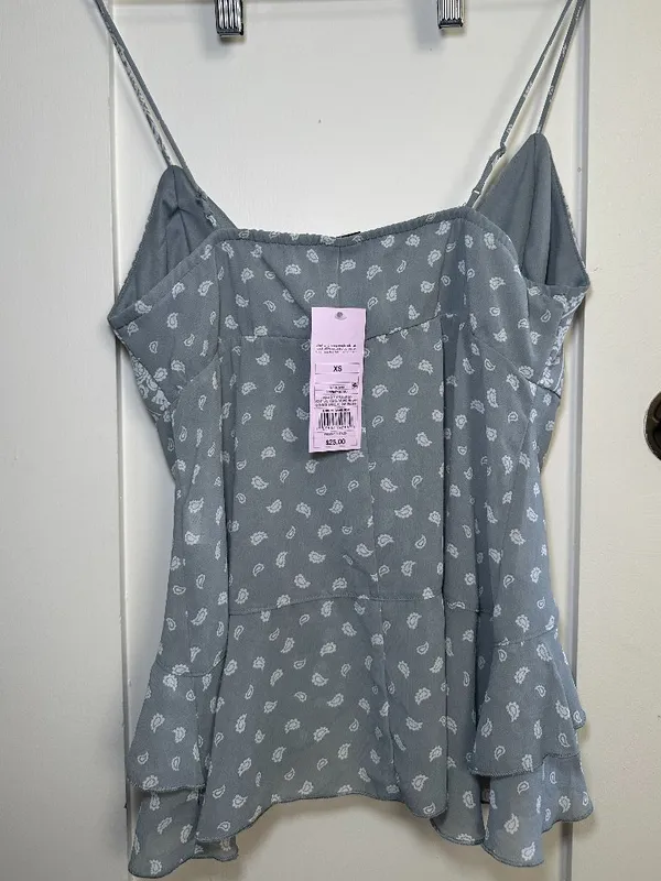 Wild Fable Blue Paisley Bandana Cami Tank Top XS - Image 4