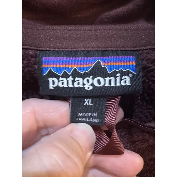 Patagonia Better Sweater Womens Plum 1/4 Zip Fleece Size XL Preppy Outdoors - Image 4