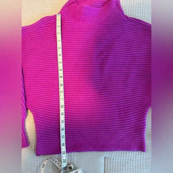 NWT By Anthropologie Kendall Hot Pink Off Shoulder Sweater S - Image 12