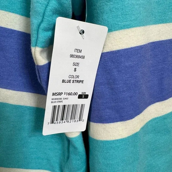 Wildfox Purple Aqua Striped Sleep Lounge Top Shorts 2 Piece Set Small NWT - Image 5