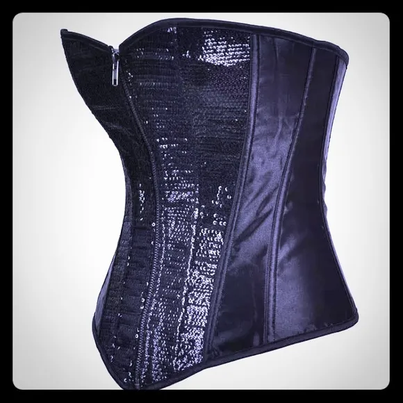 Black Sequins Corset Party New Festival - Image 2