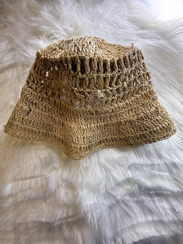 Aerie Woven Straw Bucket Hat - Image 2