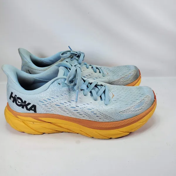 Hoka Clifton 8 Running Shoes Women 8.5 Blue Summer Song 1119394 Cushioned Sport - Image 3