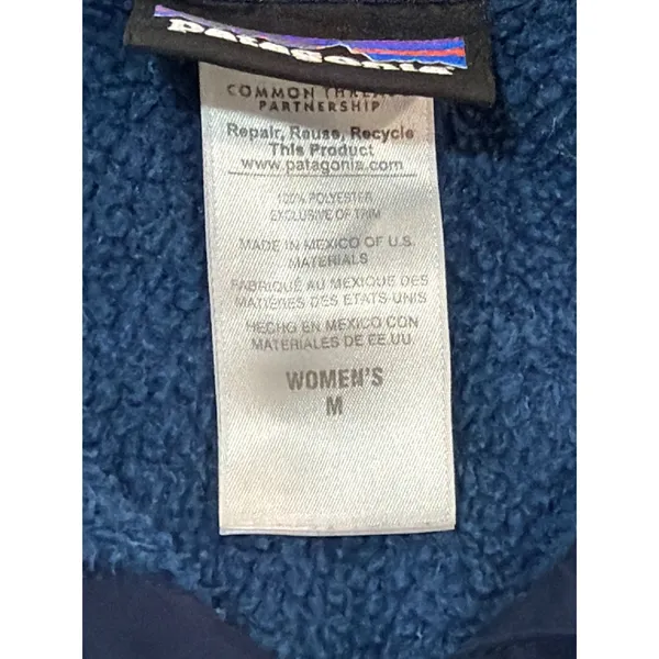 Patagonia Re-Tool Snap-T Pullover Womens Blue Polartec Fleece M - Image 5