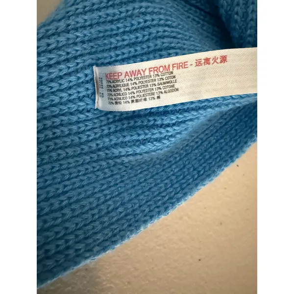 Free People FP Beach Cerulean Blue Knit Beachy Sweater Halter Tank Top Large - Image 6