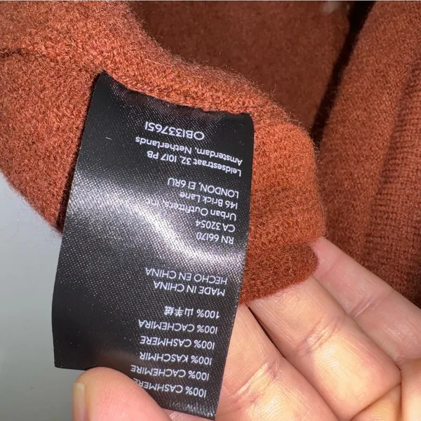 anthropologie M The Cashmere Collection Cedar Brown Sleeveless‎ Sweater CP2006 - Image 5