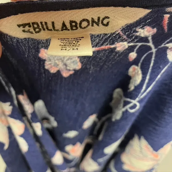 Billabong Heart strayed Floral Mini Dress Womens Medium Rayon Boho‎ Summer - Image 13