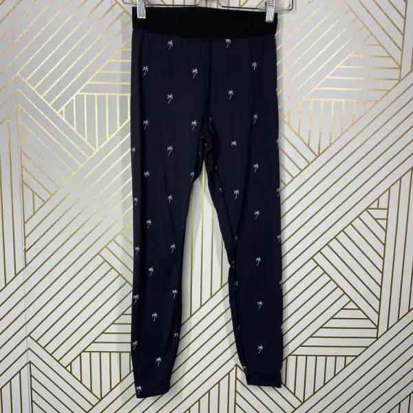 Alala Base Tight Leggings Palm Tree‎ Print Embroidered Stretch Black Size XS - Image 3