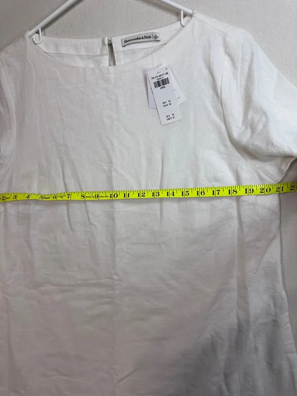 Abercrombie & Fitch White Short Sleeve Mini Dress - Image 5