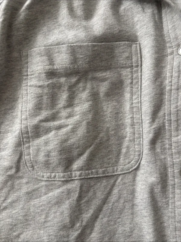 NWT Women’s aerie Light Gray Oversized Button-Down Shirt Size M - Image 6