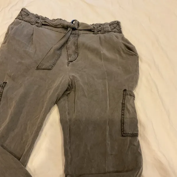 Free People Gray Cropped Jogger Pants - Image 2