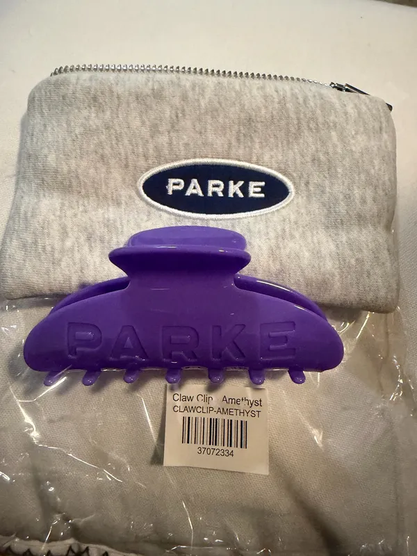 PARKE Claw Clip with Pouch Amethyst NIP - Image 2