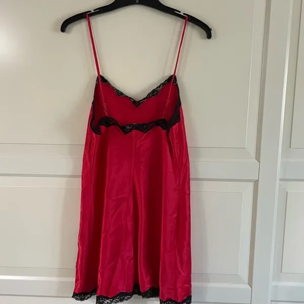 Victoria's Secret vintage satin lace trim slip dress M/L - Image 5