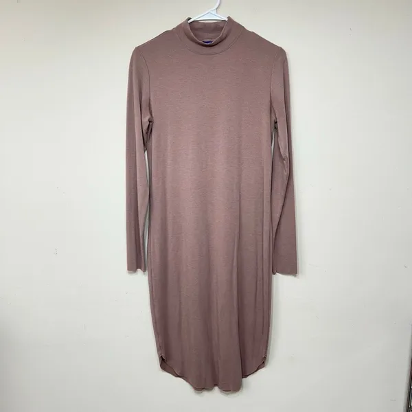 Kit and Ace Mauve Mock Neck Long Sleeve Dress Medium Women - Image 2