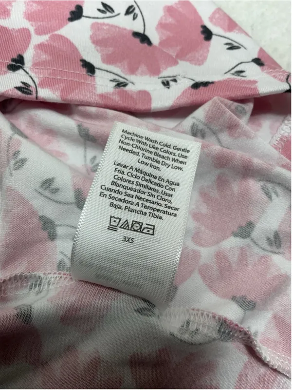 Womans NWT Joy Spun 2 Pc Summer Pajama Set 2X White Pink - Image 5