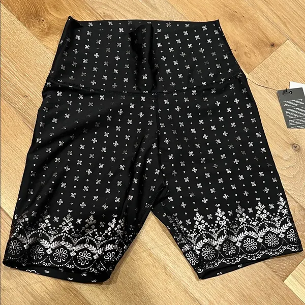 Glyder Black and silver  Patterned‎ Bike Shorts medium - Image 2