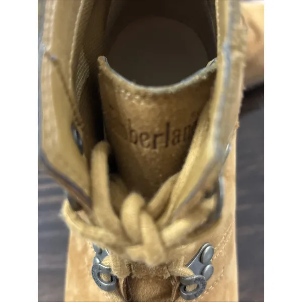 Timberland Women's Heeled Boots Size 8.5 Nubuck Wheat Combat Boot - Image 10