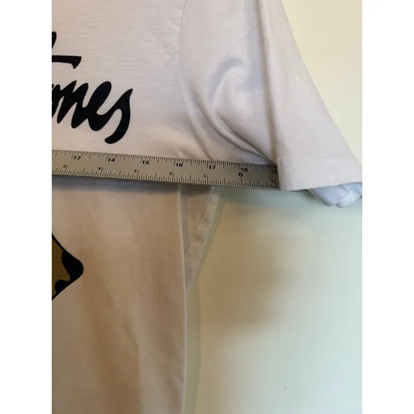The Rolling Stones Graphic Tee Womens S White Excellent Camo Tongue Logo Shirt - Image 3