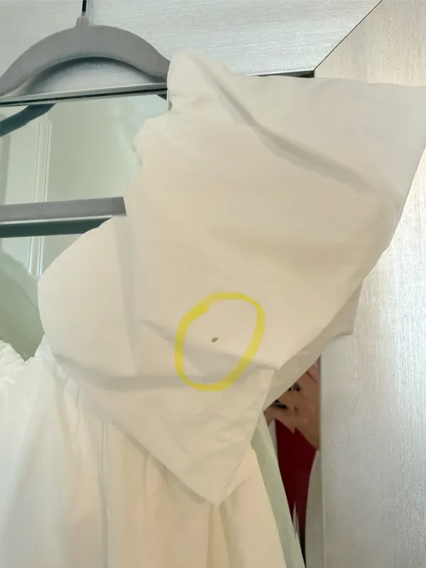 White puff sleeve dress - Image 2