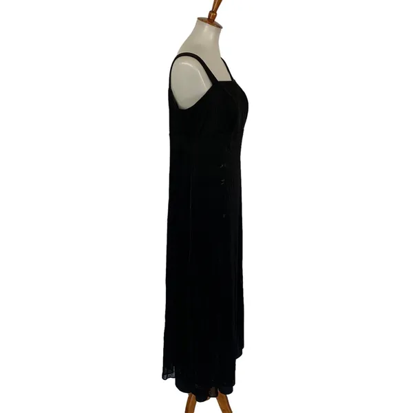 Morgan and Co Black Maxi Dress 15 Vintage Evening Formal Gown Special Occasion - Image 4