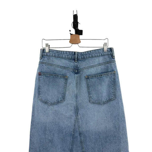 Urban Outfitters BDG Mandi Denim Maxi Skirt Raw Hem Front Slit Blue‎ Size Medium - Image 10