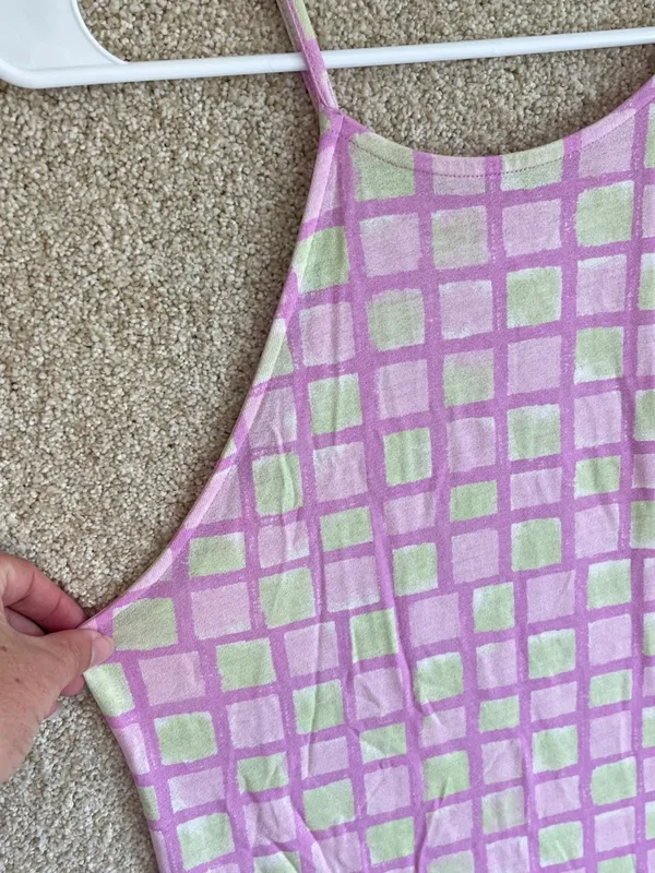 Nordstrom BP retro grid dress spring summer pastel feminine cottagecore coquette - Image 3
