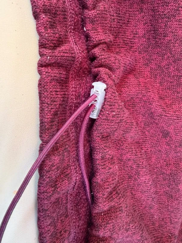 Victoria's Secret Pink Quarter Zip Pullover Medium Burgundy Sweatshirt - Image 3
