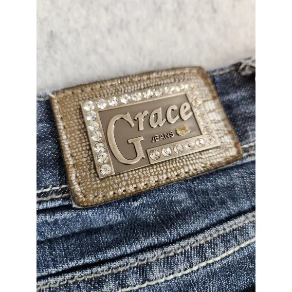 GRACE IN LA Jeans Women's Size 5 Bling Pockets 28 x 28 ish Medium Wash Soft!‎ - Image 5